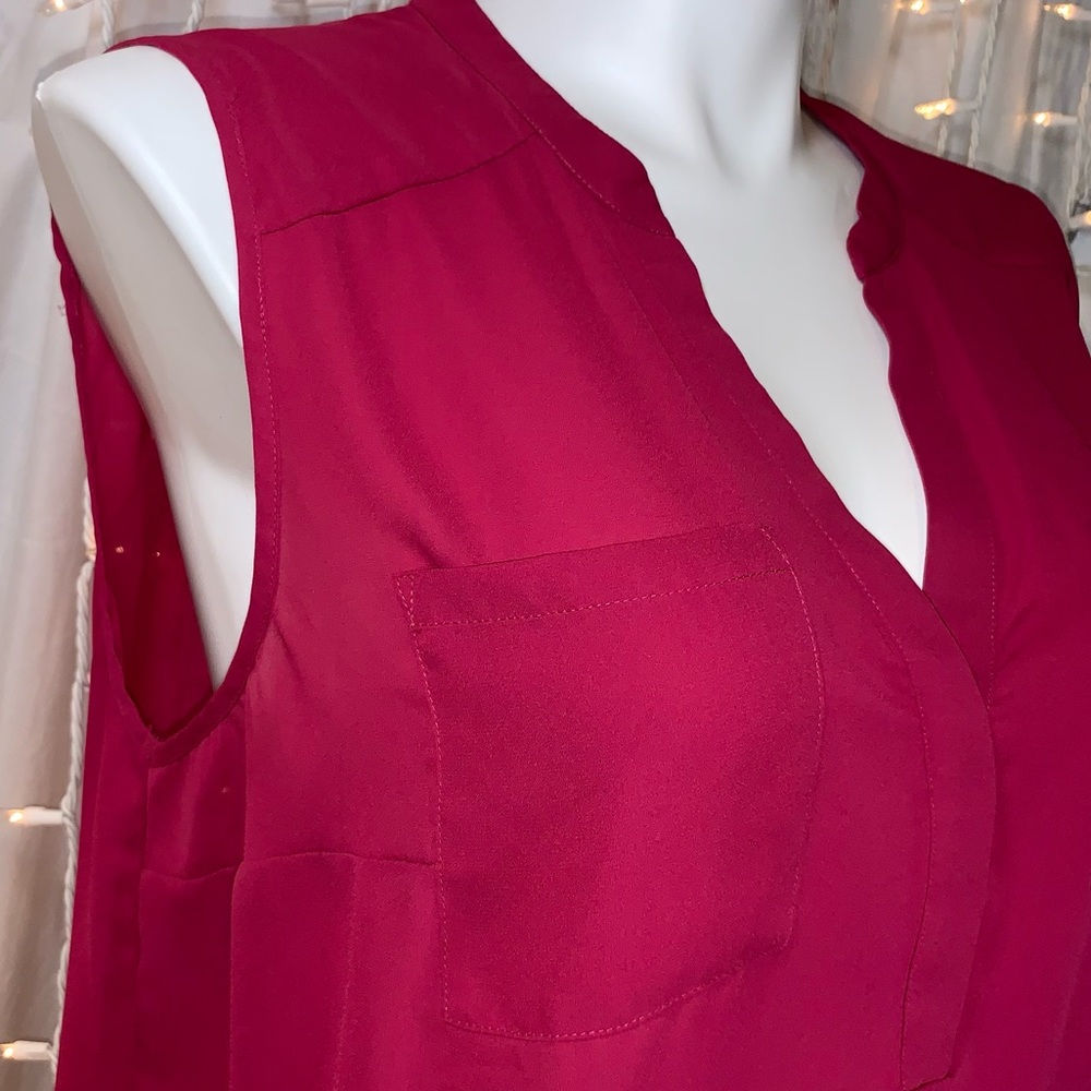 Torrid Magenta Georgette Pullover Sleeveless Blou… - image 6